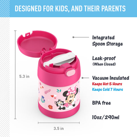 Integrated foldable spoon in the FUNtainer lid for mess-free eating.