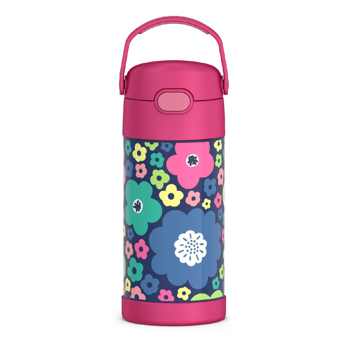 THERMOS FUNTAINER 12oz bottle front view showing compact kid-friendly design for school