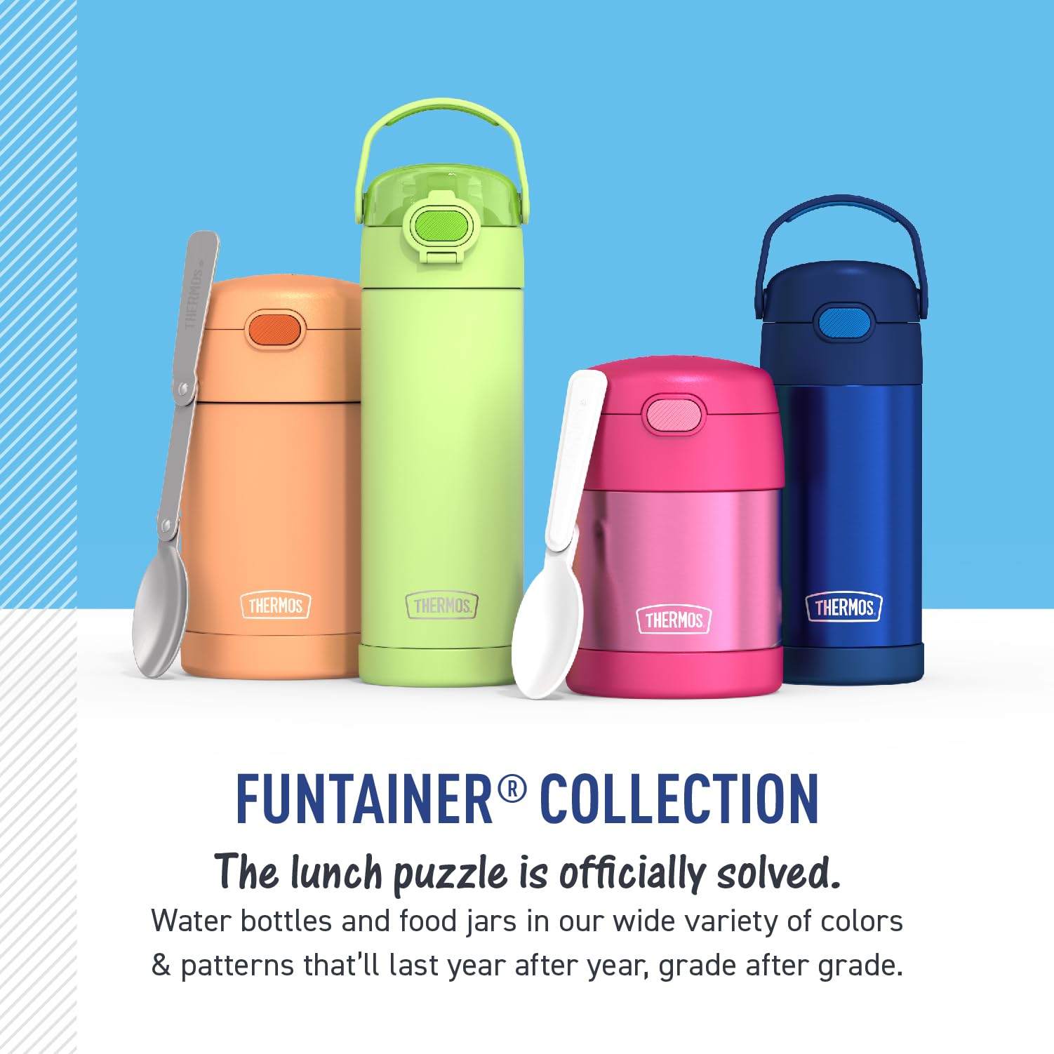 Thermos FUNtainer dishwasher-safe design simplifies cleanup after meals