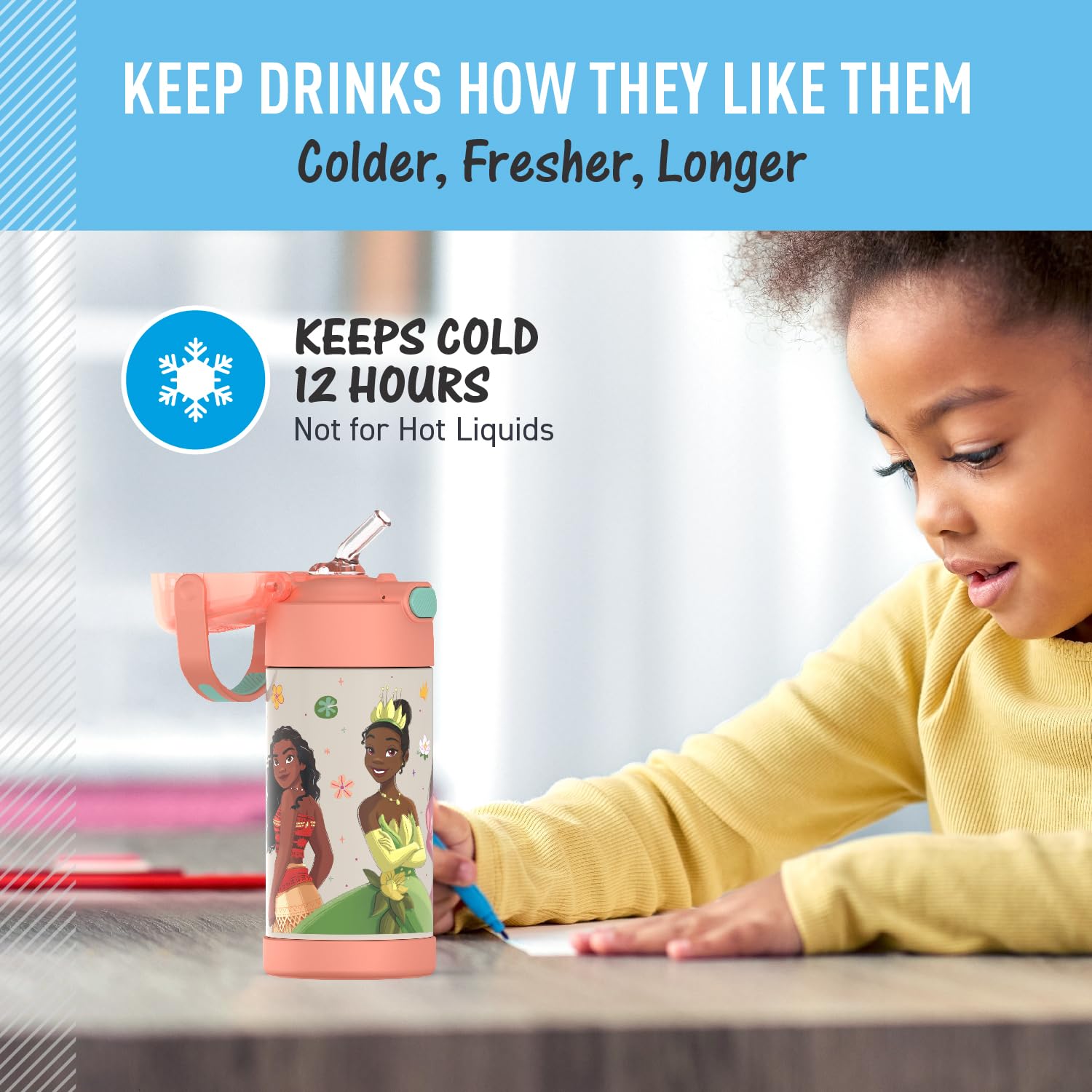 THERMOS FUNtainer durable-stainless-steel body resists drops and daily use.