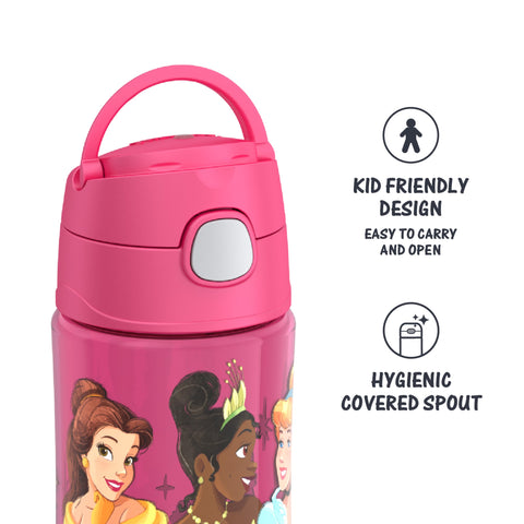 THERMOS Funtainer folding carry handle supports easy transport all day.