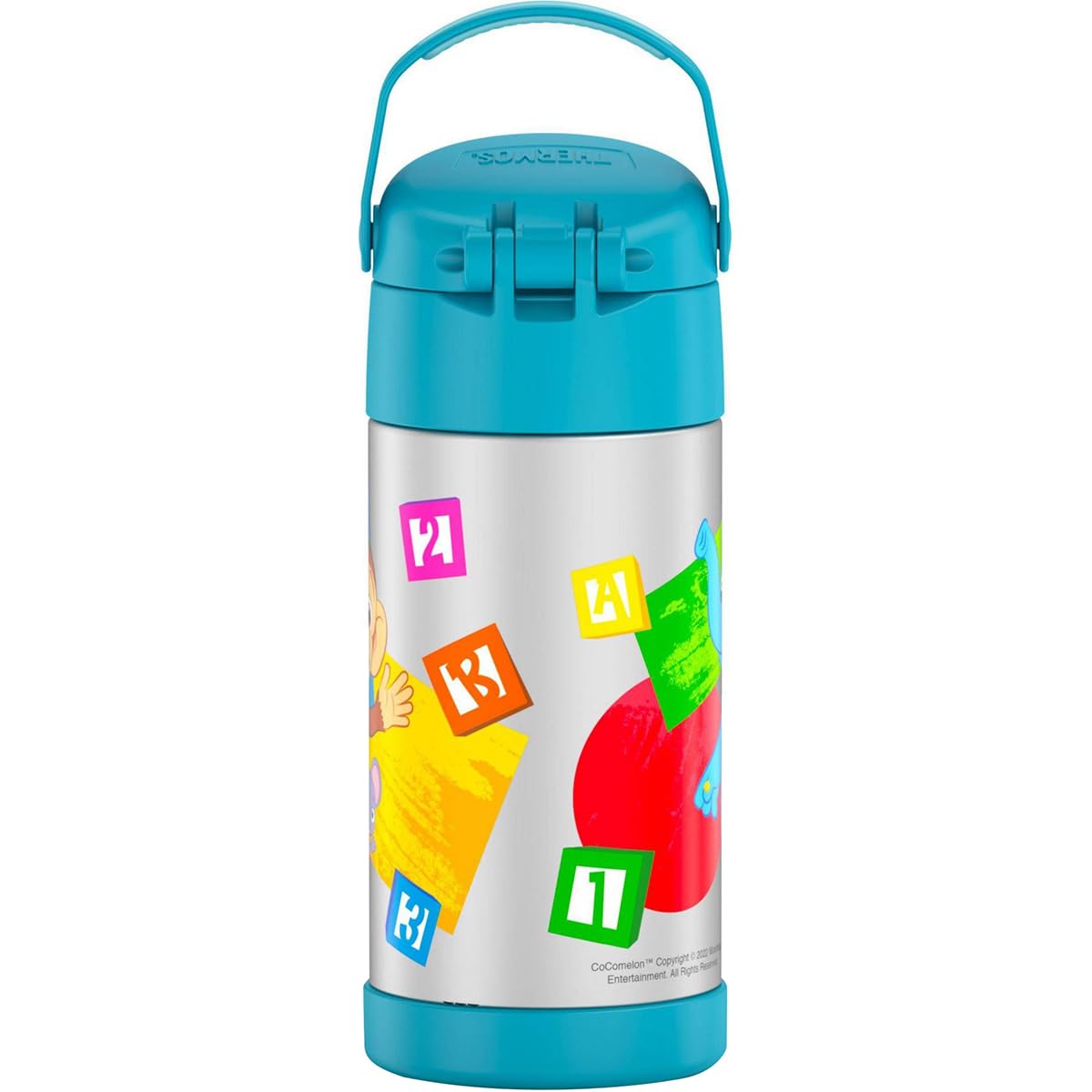 THERMOS FUNtainer removable silicone straw for easy cleaning.