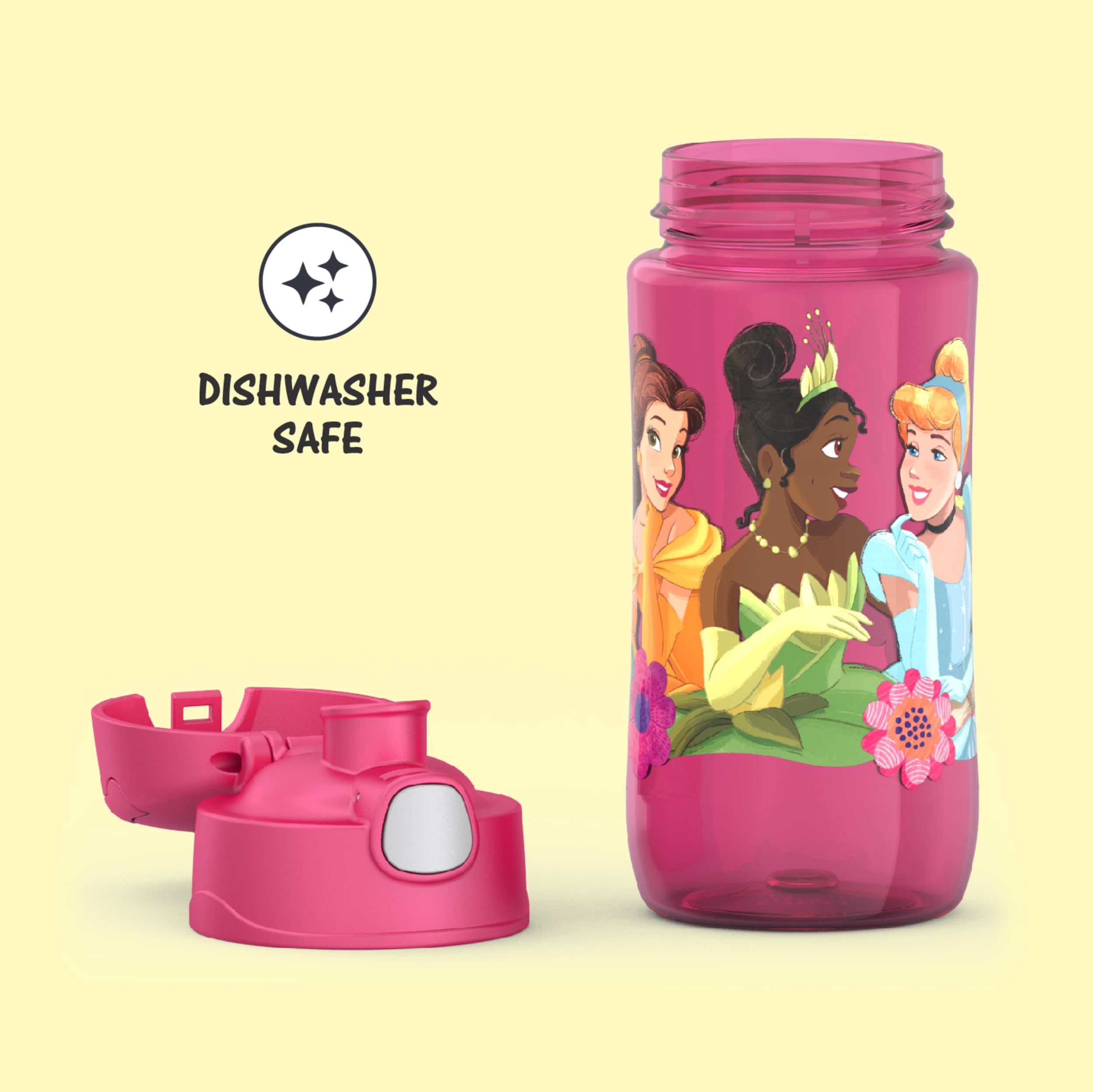 THERMOS Funtainer hygienic spout cover helps limit germs between uses.