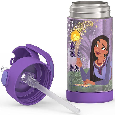 THERMOS FUNTAINER integrated carry handle with soft-touch grip makes it easy for kids to carry.