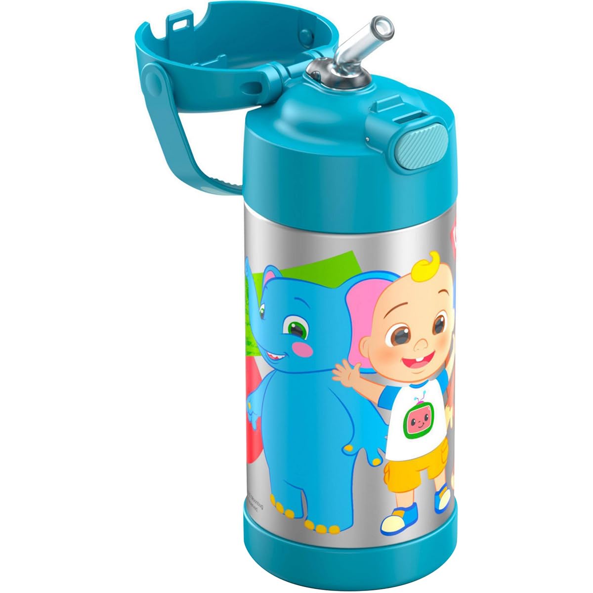 THERMOS FUNtainer stainless steel construction withstands drops and daily use.