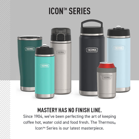 THERMOS ICON SERIES 18oz dark teal bottle top-rack dishwasher safe