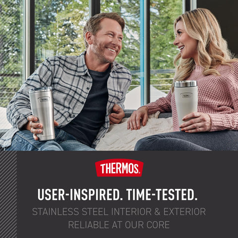 THERMOS ICON SERIES 16 oz tumbler fits most cup holders for easy transport