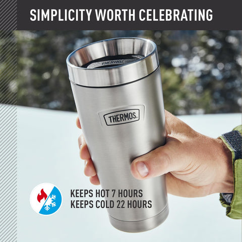 THERMOS ICON SERIES DURA-SEAL lid provides leak-proof closure during travel