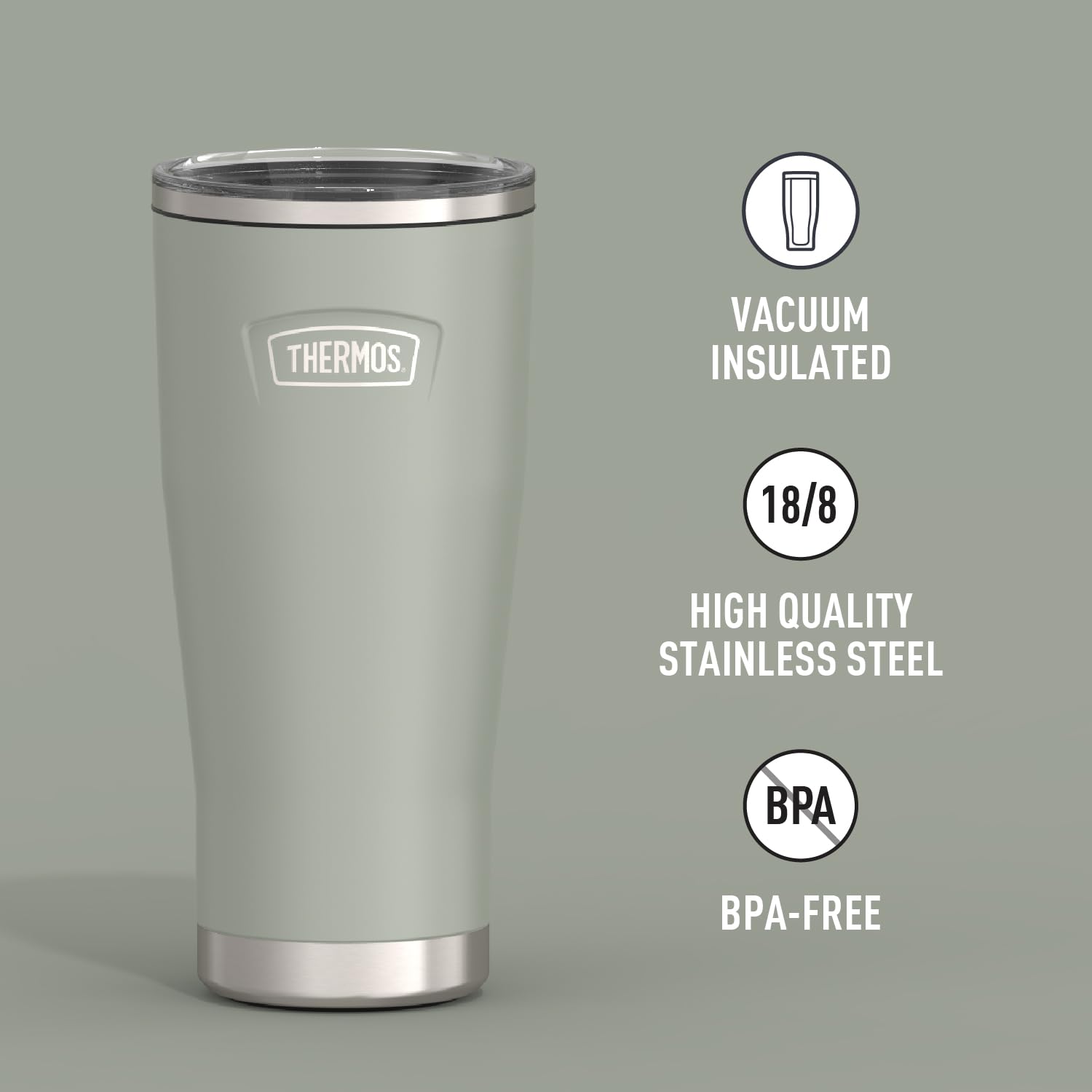 THERMOS Icon Series tumbler with DURA-SEAL lid resisting spills during busy days