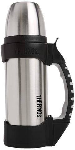 THERMOS The Rock bottle cap pour showing easy pour on trail