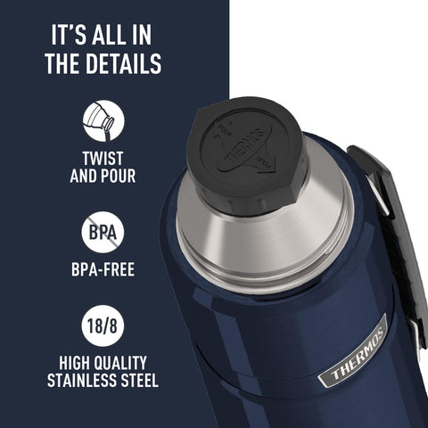 THERMOS Stainless King 18-8 stainless steel for durable performance on treks.