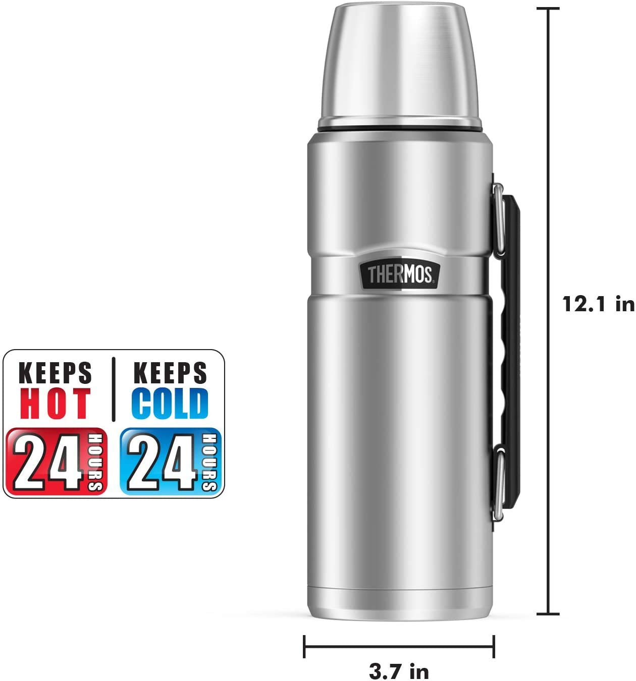 THERMOS Stainless King 40oz capacity supports group servings at camp.