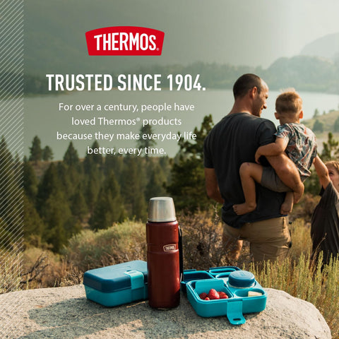 THERMOS Stainless King sweat-proof finish helps prevent condensation on cold drinks.