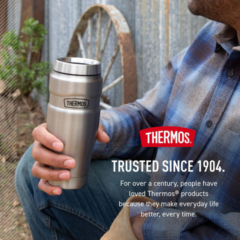 THERMOS Stainless King dishwasher-safe top rack for easy cleaning.