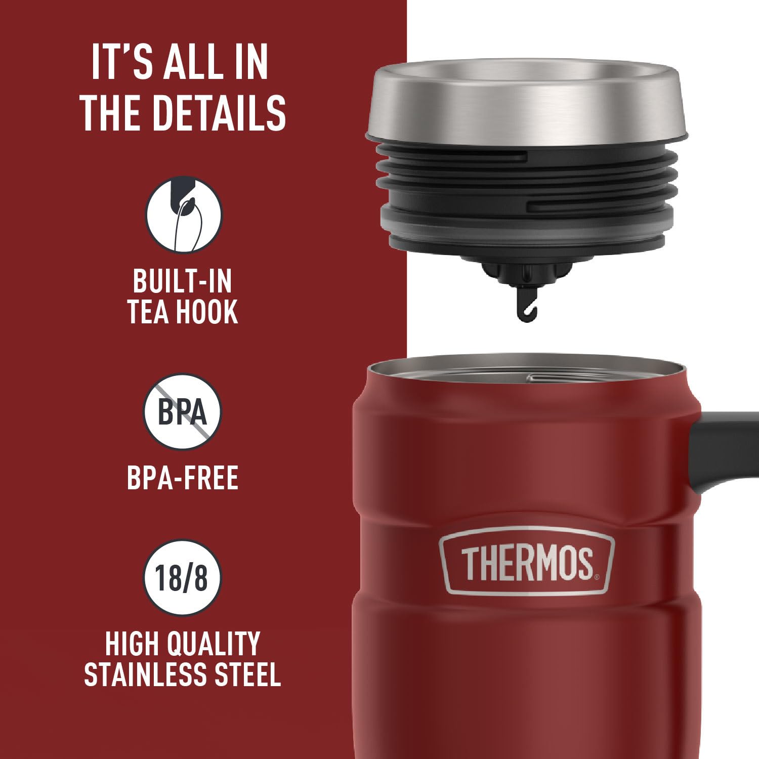 Thermos Stainless King tea hook for tea bags or infusers.