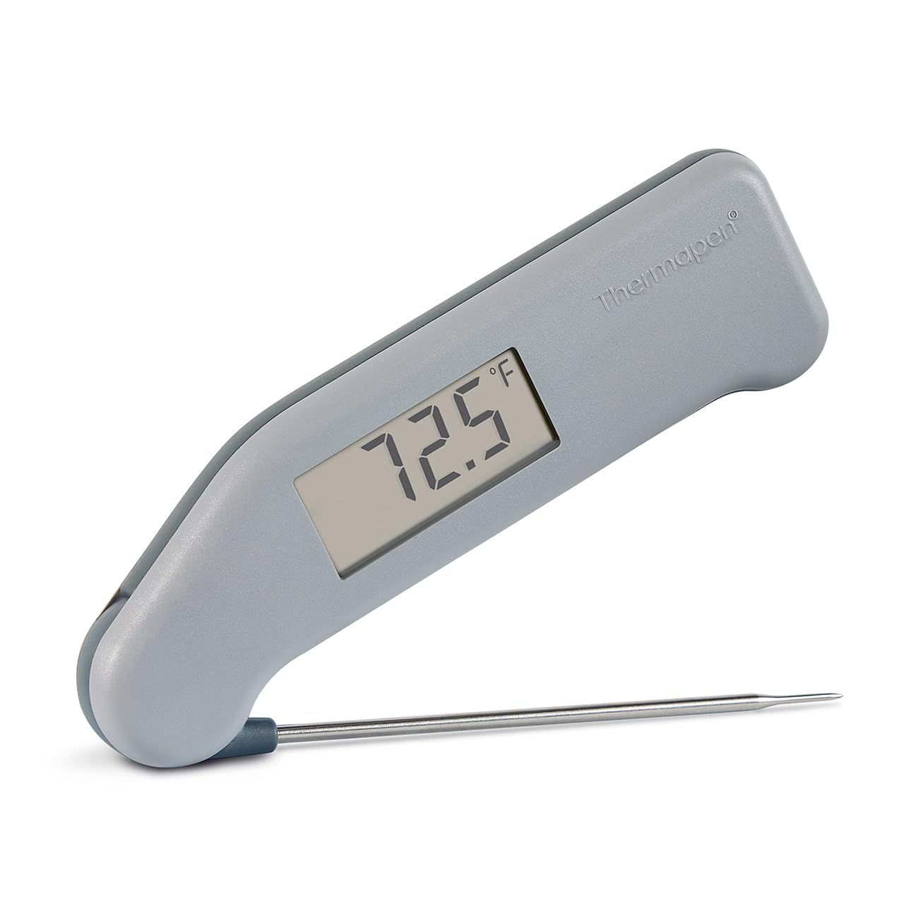 ThermoWorks Classic Thermapen Dove Grey front view for quick, precise temperature readings