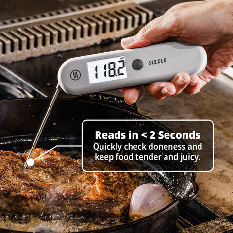 ThermoWorks SIZZLE IP67 waterproof design withstands spills and washdowns in busy kitchens.