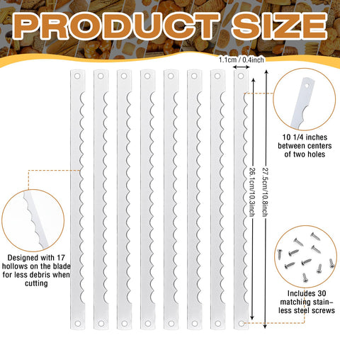 Therwen stainless steel bread blade with serrated edge for clean cuts