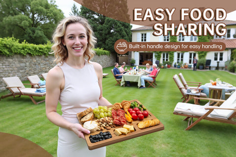 thetchry acacia large back compartments for charcuterie and snacks