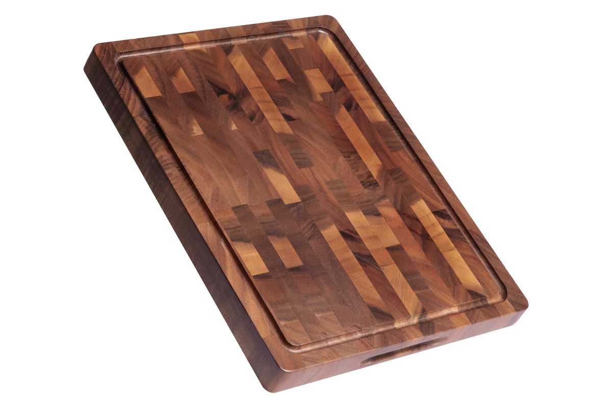 thetchry walnut end-grain cutting board highlights durable construction for heavy chopping