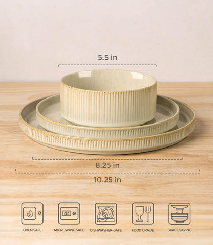 TheTerra speckled glaze on stoneware surfaces with easy-clean finish