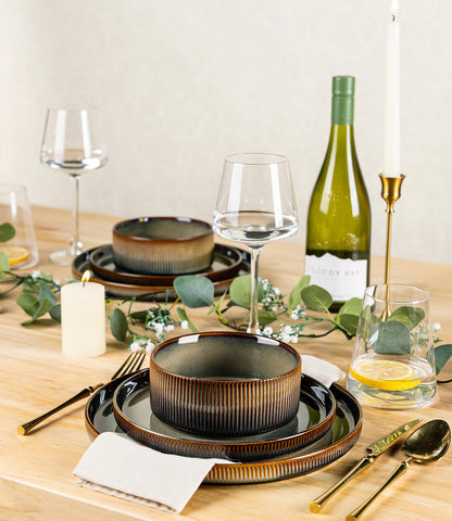 TheTerra stackable design saves cabinet space without sacrificing style.