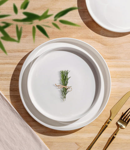TheTerra salad plate 8-25 inch highlights a unique glaze finish for elegant dining.