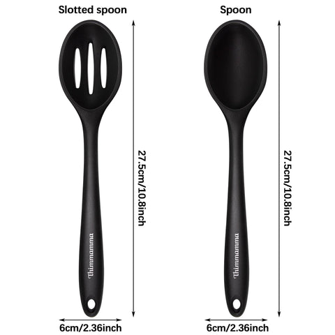Thimmamma silicone spoon heat-resistant up to 446°F protects nonstick cookware.