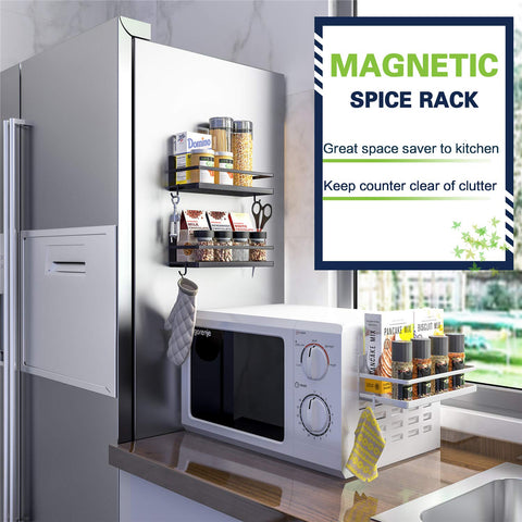 Thipoten space saver rack blends with modern kitchen design.