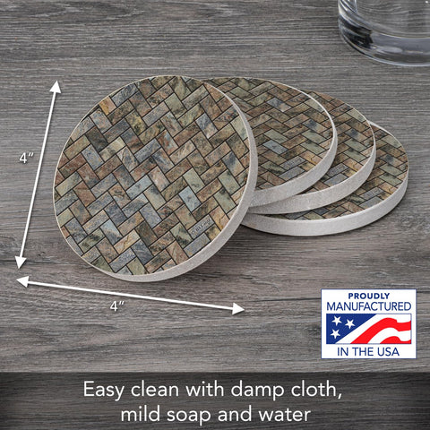 Thirstystone easy-clean coaster cleans quickly with a damp cloth.