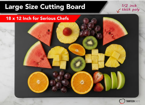 Thirteen Chefs cutting board in a dishwasher setup for easy cleaning up to 200F