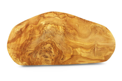 Thirteen Chefs olive wood cutting board kitchen display for everyday prep and entertaining.