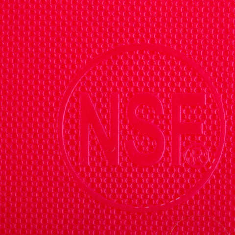 NSF stamped Thirteen Chefs meat-cutting board for food service confidence.