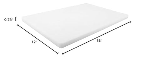 Thirteen Chefs white cutting board 0-75-inch-thick profile emphasizes solid construction