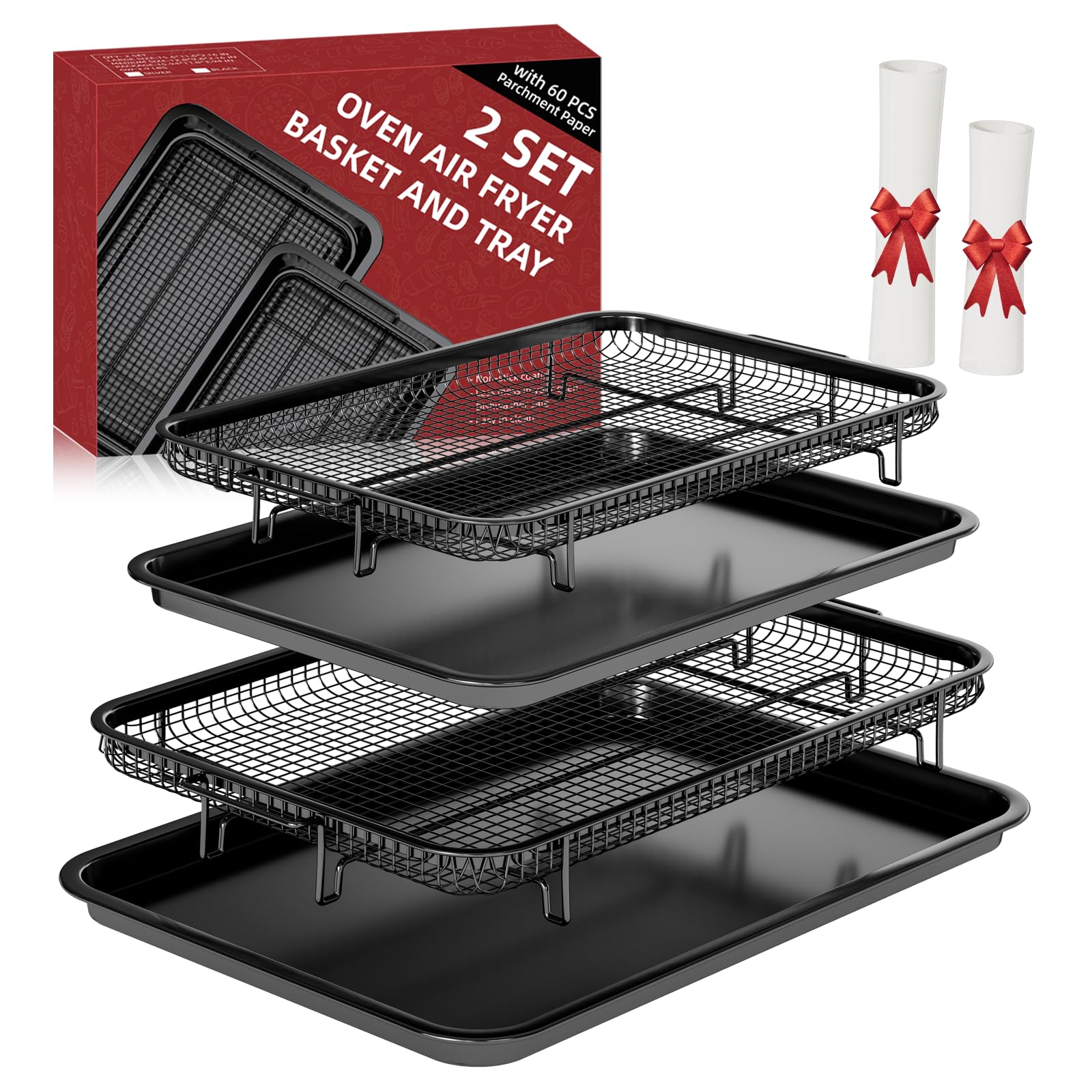 THORSES large oven air fryer basket for even convection cooking
