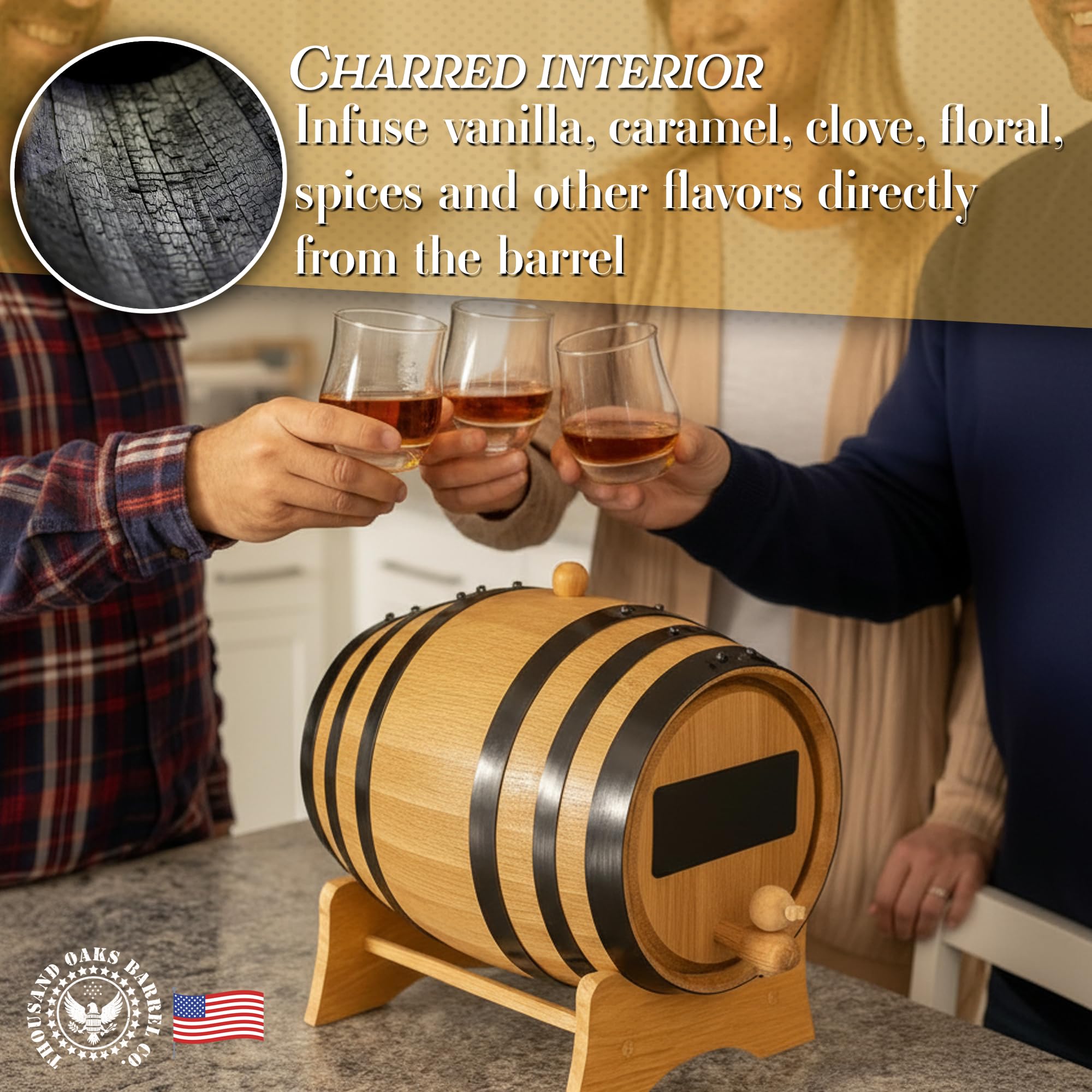 Thousand Oaks Barrel chalkboard head for personalization