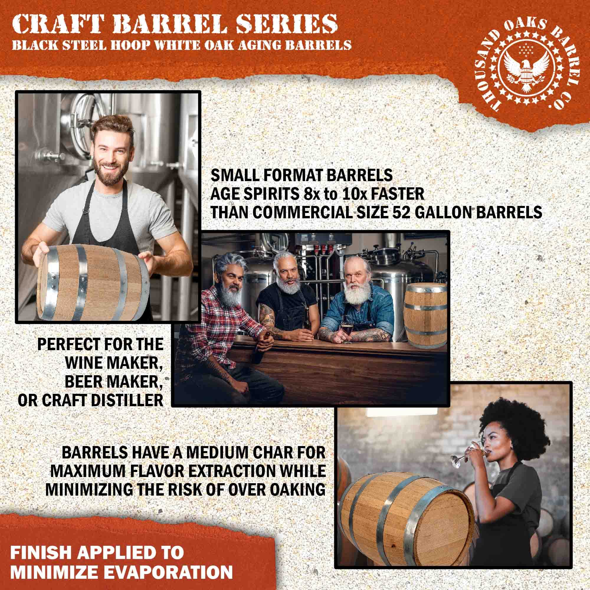 THOUSAND OAKS BARREL charred American oak interior infuses vanilla and spice notes.