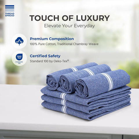 THREAD SPREAD 12-pack kitchen towels offer quick-dry performance for busy kitchens.