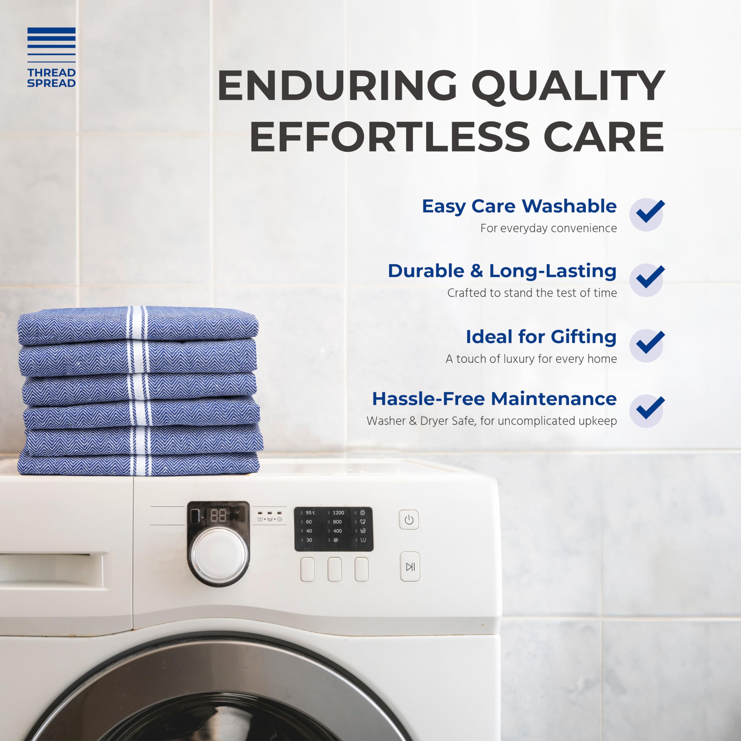 THREAD SPREAD Oeko-Tex certified towels ensure safe use in the kitchen.
