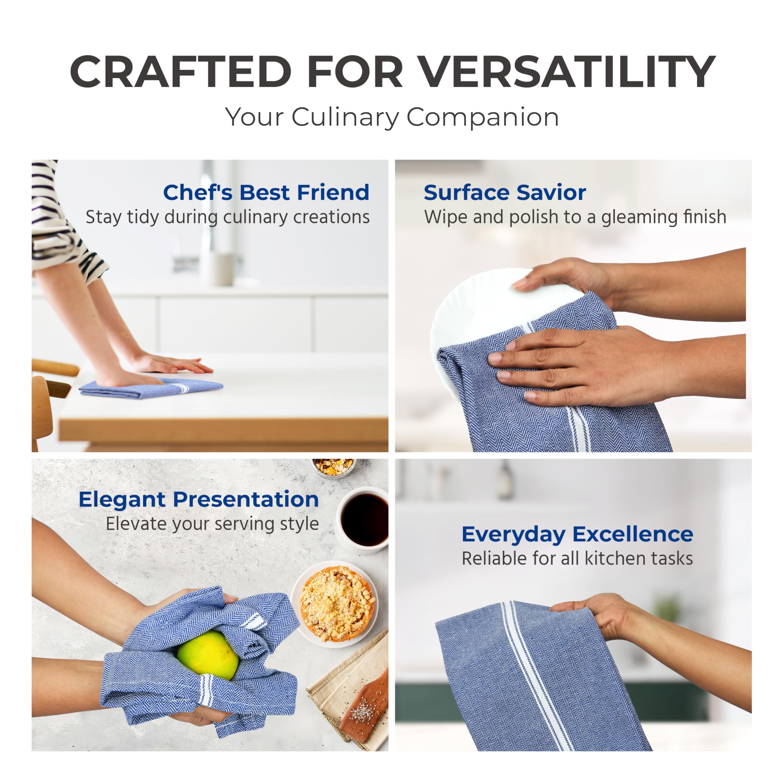 THREAD SPREAD soft, durable cotton towels add cozy texture to kitchen routines.