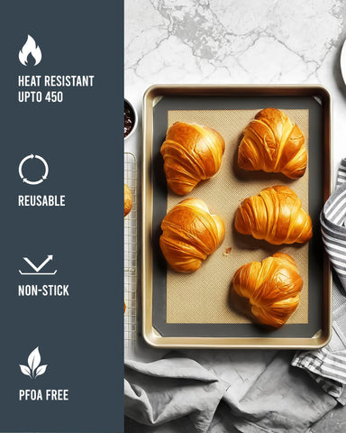 ThreadNanny dishwasher-safe baking mat for quick cleanup after baking.