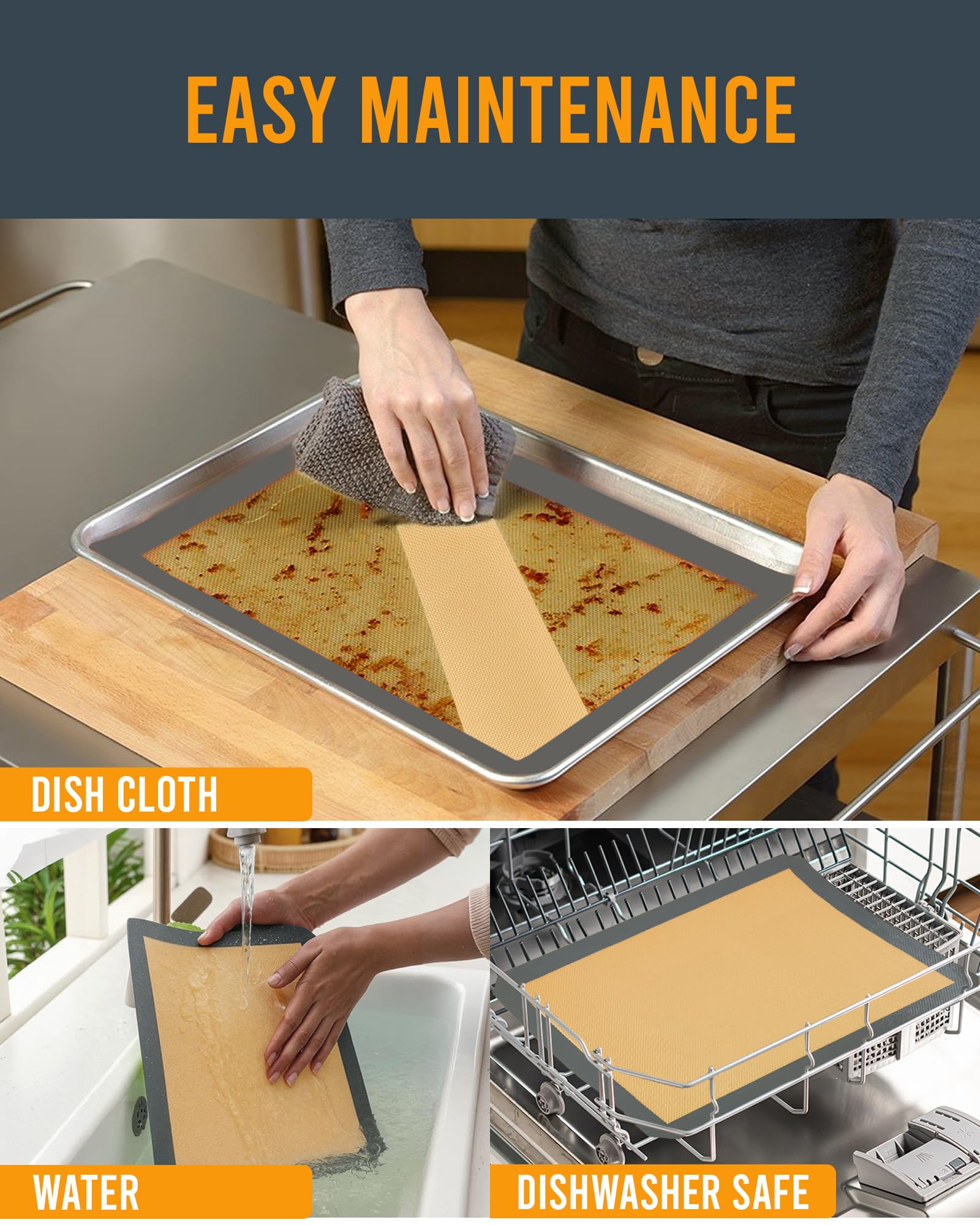 ThreadNanny easy-clean silicone mat helps bake with less oil and less mess.