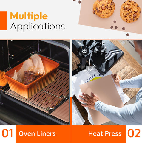 ThreadNanny Teflon sheets as oven liner bottom protection for spills.
