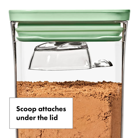 Three 1.1 Qt containers with fill line for organized storage.