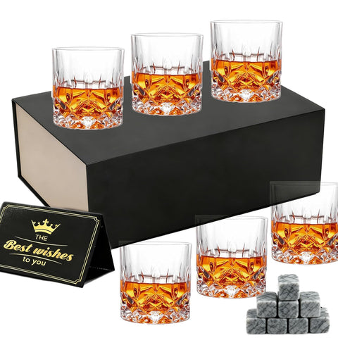 Thsinde heavy whiskey tumbler 6-pack for elegant entertaining.