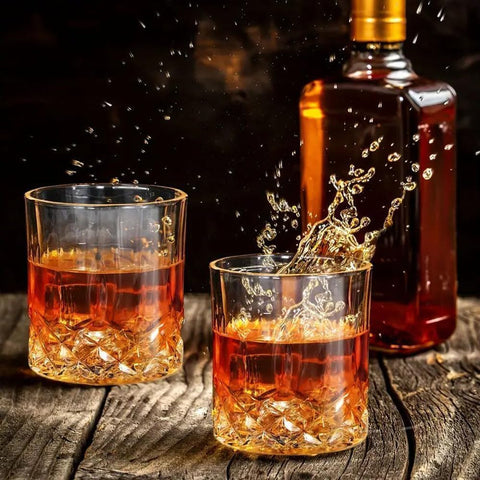 Thsinde versatile tumblers suitable for whiskey, cocktails, juice, and more.
