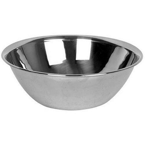 Thunder Group 5-quart stainless mixing bowl front view, ideal for prep and easy handling.