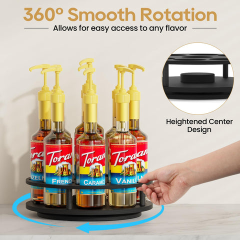 THYGIFTREE center-flavor spot on the turntable keeps your go-to syrup in reach during prep