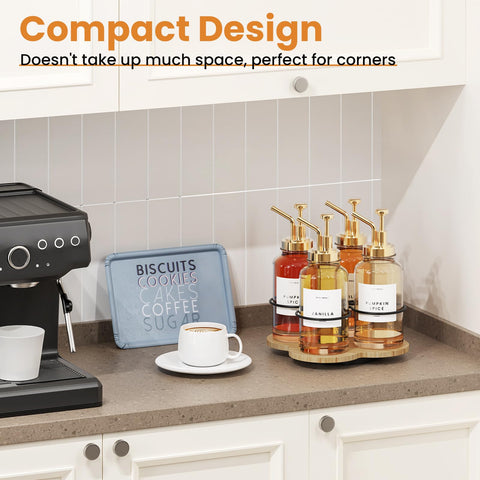 THYGIFTREE countertop compact design keeps syrups neatly within reach