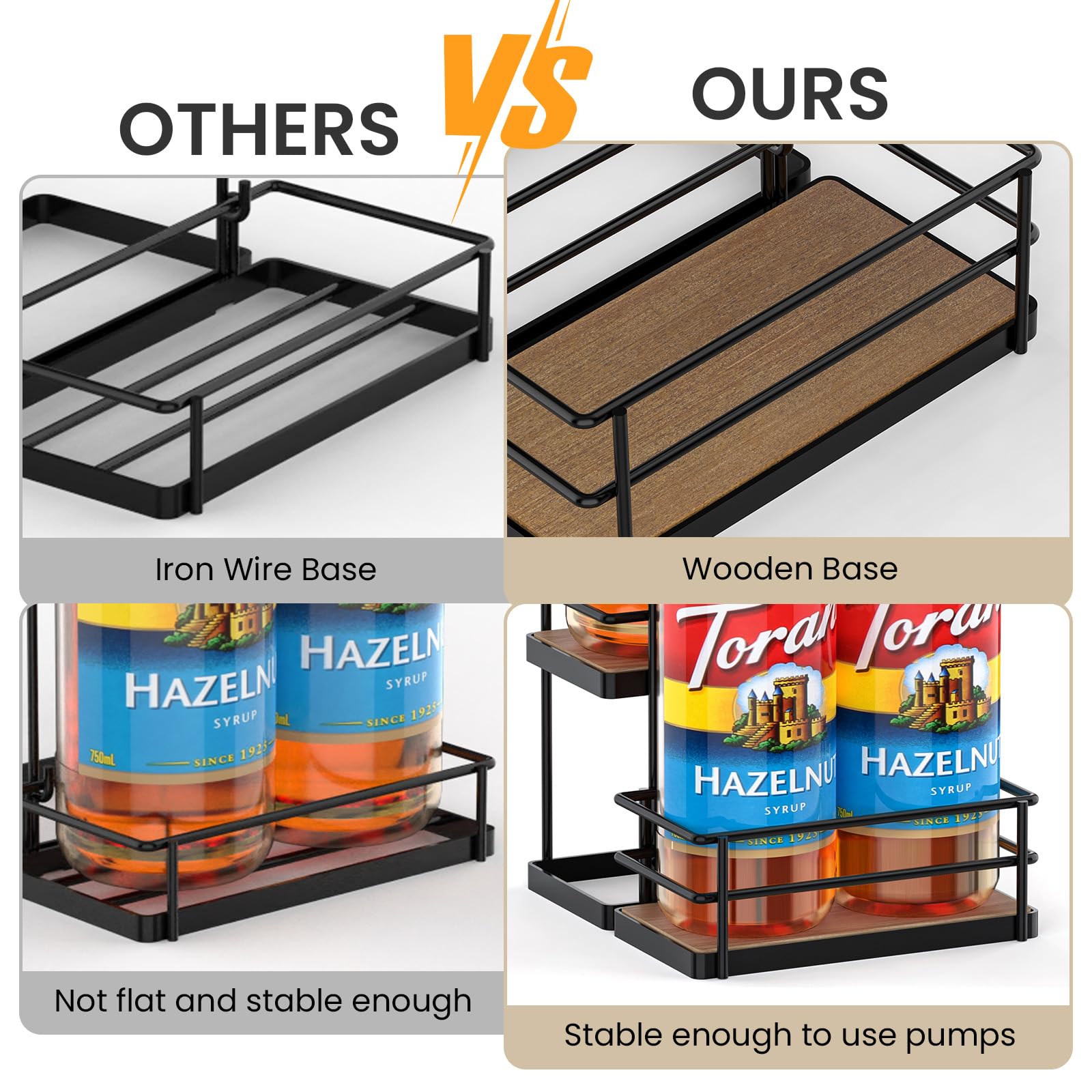 THYGIFTREE countertop storage helps small coffee stations stay tidy.